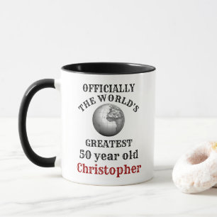 Mug 50e anniversaire Plus grand 50 ans Ajouter votre n