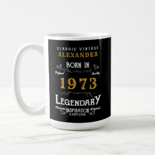 Mug 50th Birthday 1973 Ajouter Votre Nom Légendaire