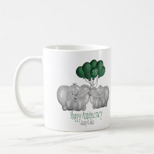 Mug 55e anniversaire du Mariage émérite éléphant migno