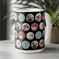 5 Photo Bordure Cercle - Blanc Noir