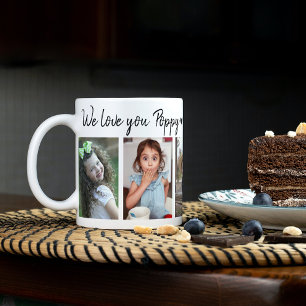 Mug 5 Photo Love You Poppy Happy Fête des pères 2023