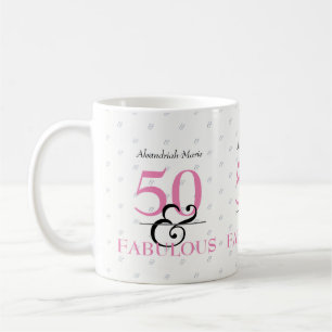 Mug 5O et fabuleux Elegant Anniversaire Moderne