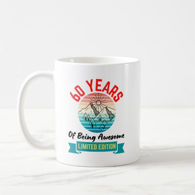 Mug 60 ans d'être génial. Edition limitée -  (Gauche)