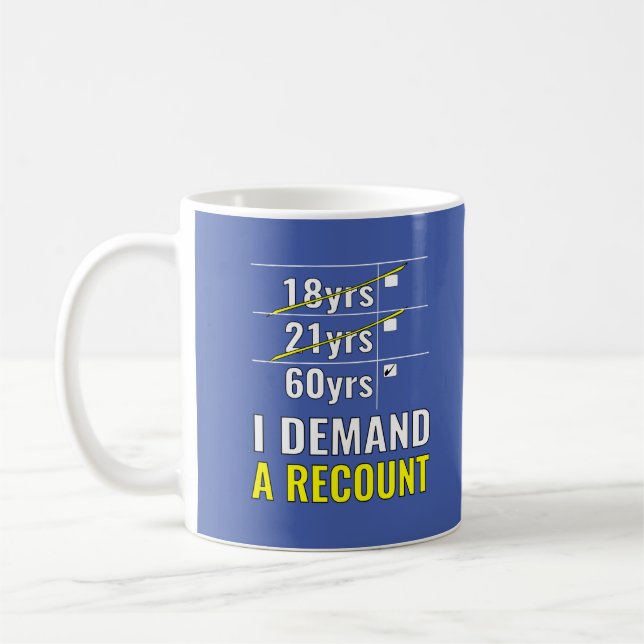 Mug 60e anniversaire cadeau drôle 60e anniversaire 60  (Gauche)