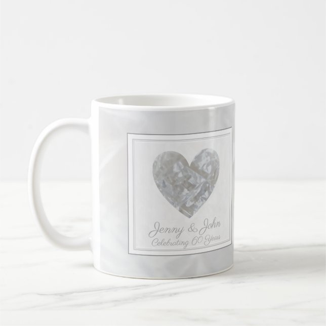 Mug 60e anniversaire de l'mariage du diamant (Gauche)