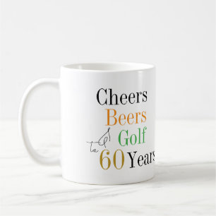 Mug 60e anniversaire Golf Cheers Bières minimal