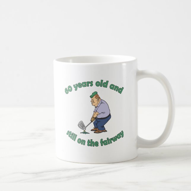 Mug 60e anniversaire Golfer Gag cadeau (Droite)