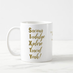 Mug 60e Anniversaire Or Soixante Acrostique