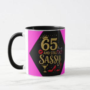 Mug 65 ans et toujours fougueuse Cadeau d'anniversaire