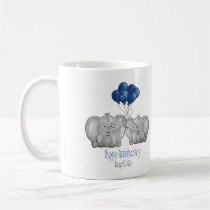 Mug 65e anniversaire du mariage Sapphire cadeau d'élép