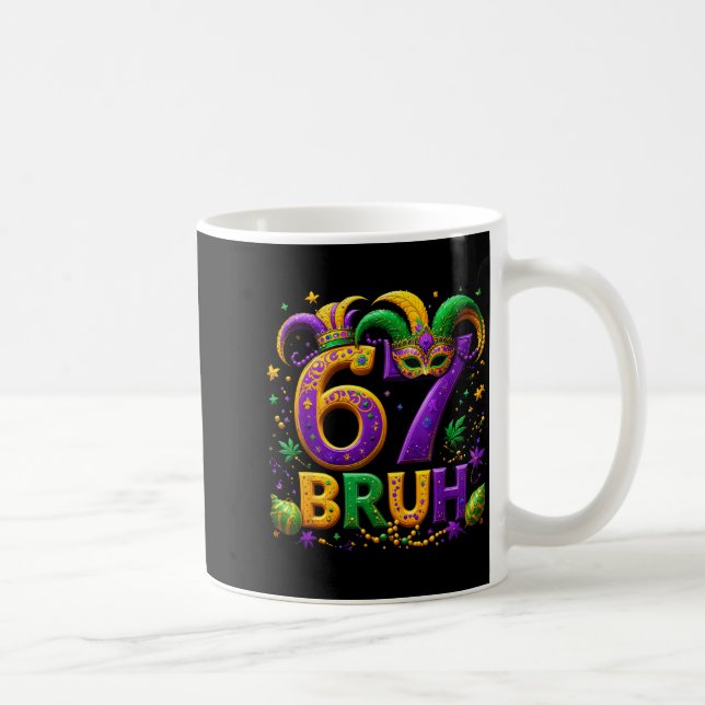 Mug 67 Bruh Jester Hat Feather Mask Mardi Gras Fleur D (Droite)