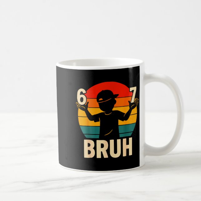 Mug 67 Bruh Retro Boy 6 7 Meme Kids Kindergarten Teen  (Droite)