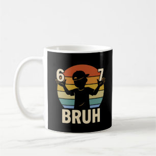 Mug 67 Bruh Rétro Garçon 6 7 Mème Enfants Jardin d'enf
