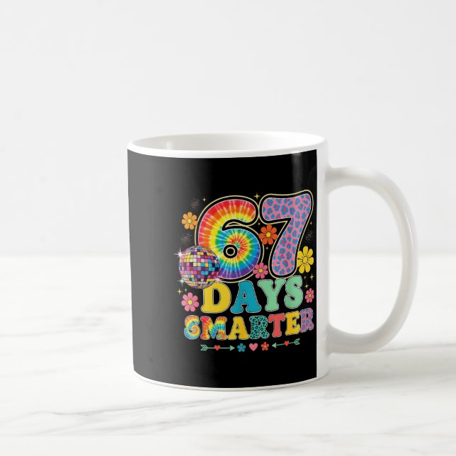 Mug 67 Days Smarter Tie Dye Girls Student Teacher 67 M (Droite)