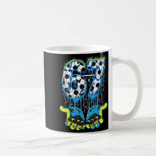 Mug 67 Drip Soccer Gen Alpha Slang Six Seven Meme  (Droite)