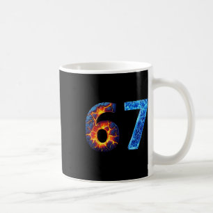 Mug 67 Fire Ice Numéro Drôle Six Sept Mème 6 7