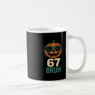 Mug 67 Halloween Bruh Citrouille 6-7 Mème Gen Alpha Sl