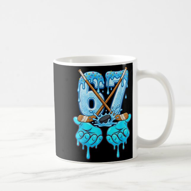 Mug 67 Ice Cream Drip Hockey Gen Alpha Slang Six Seven (Droite)