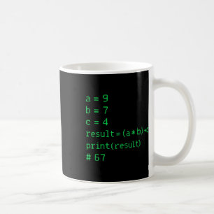 Mug 67 Mème Code Python Résultat Humour Geek Six Sept
