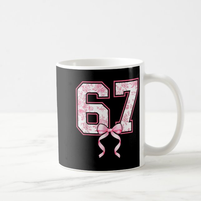 Mug 67 Meme Coquette Toile Nk Bow Funny Six Seven Girl (Droite)