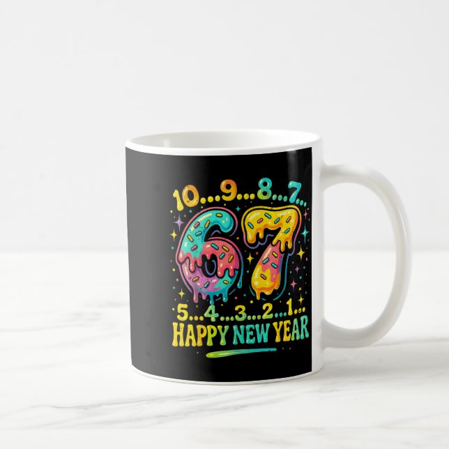 Mug 67 Meme Countdown Happy New Year Funny Drip Number (Droite)