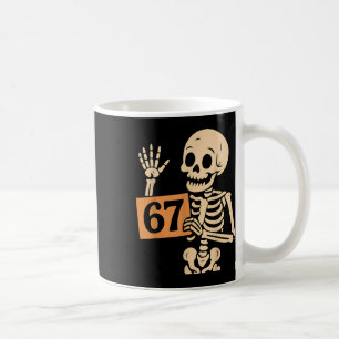 Mug 67 Meme Humour 6-7 Drôle de squelette Six Sept Hal