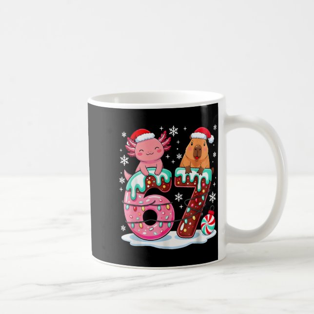 Mug 67 Meme Kawaii Axolotl Capybara Christmas Ice Crea (Droite)