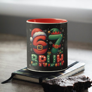 Mug 67 Meme Six Seven Bruh Drôle de Noël 6 7