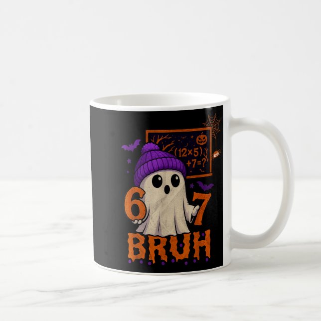 Mug 67 Professeur Halloween Fantôme Six Sept Mème Équa (Droite)