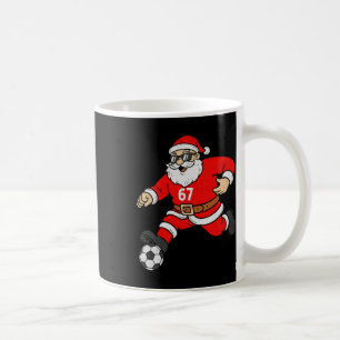 Mug 67 Santa du football Six Sept Mème Noël Sport Homm