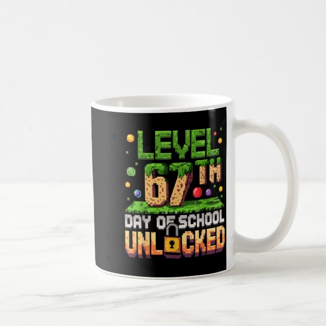 Mug 67th Day Of School Gamer Level Unlocked 100 Days O (Droite)