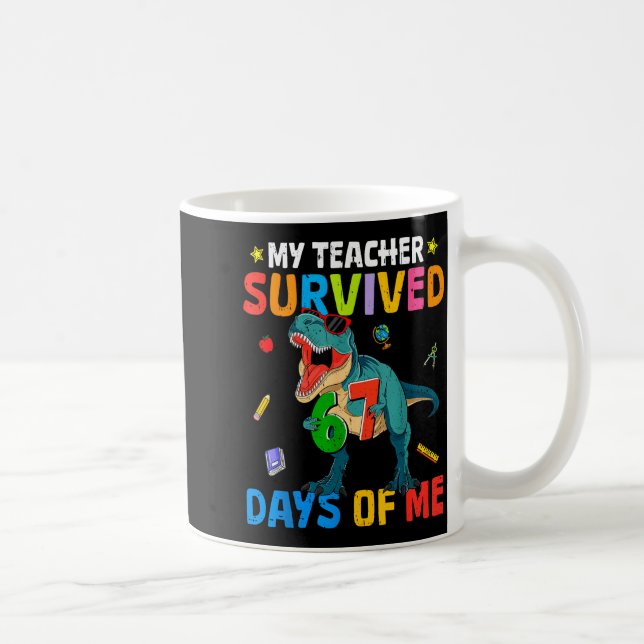 Mug 67th Day Of School My Teacher Survived 67 Days Boy (Droite)