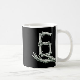 Mug 6 7 Halloween squelette drôle 67 mème Gen Alpha Si