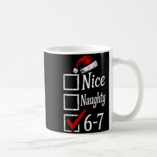 Mug 6-7 Meme Gentil Vilain 67 Noël Brain Rot Drôle (Droite)