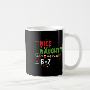 Mug 6-7 Mème Nice Naughty 67 Noël Brain Rot Drôle