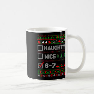 Mug 6-7 Mème Nice Naughty 67 Noël Brain Rot Drôle