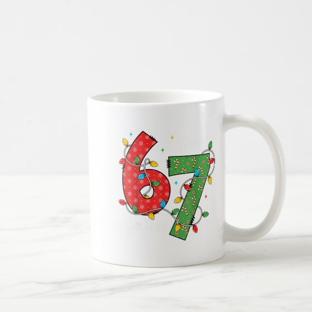Mug 6 7 Six Seven Meme Xmas Lights Candy Cane Christma (Droite)