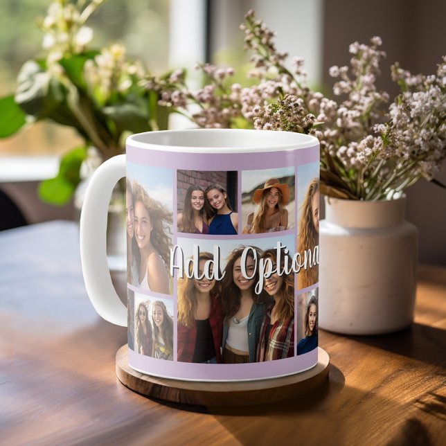Mug 6 Collage de photos Texte facultatif — CAN Edit Co (Personalized Coffee Mug)