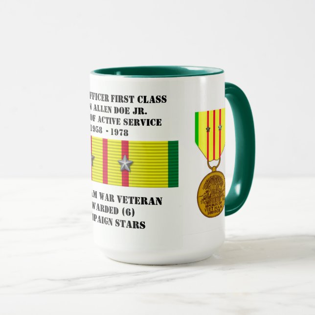 MUG 6 ÉTOILES GUERRE DU VIETNAM (Devant droit)