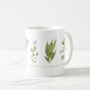 Mug 6 HERBES FRAÎCHES Musique blanche