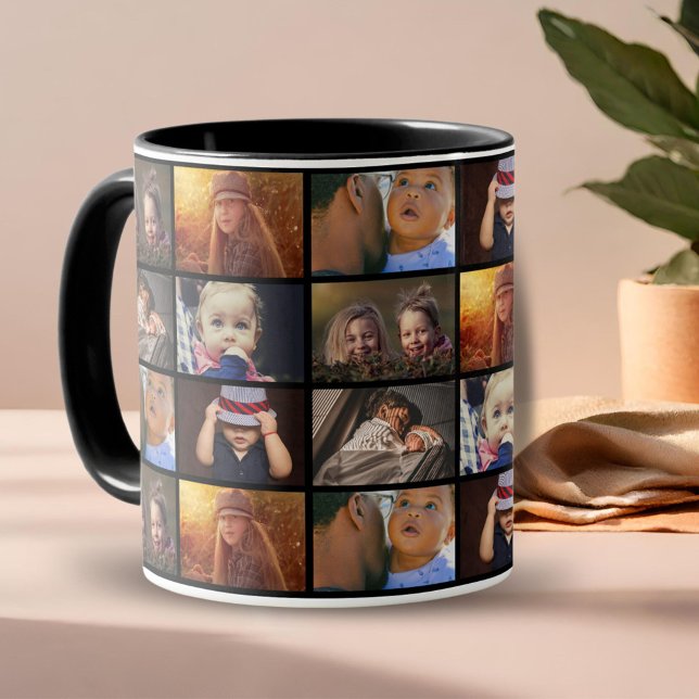 Mug 6 Photo Collage Famille Photo Motif (Créateur téléchargé)
