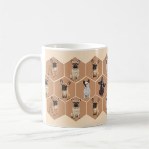 Mug 6 photos personnalisées Motif en nid d'abeille Bou