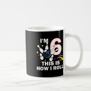 Mug 6e anniversaire Bowling I'm 6 Voici comment je rou