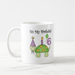 Mug 6ème anniversaire de tortue