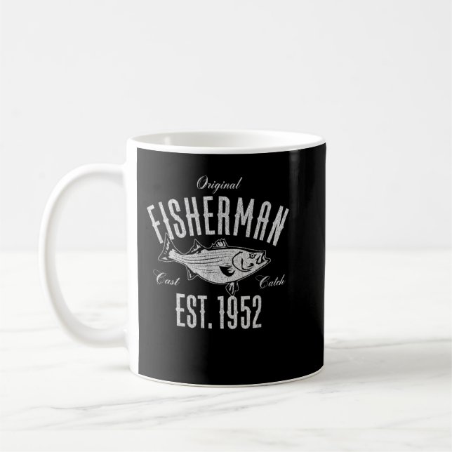 Mug 70 Year Old Fisherman Fishing 1952 70th Birthday  (Gauche)