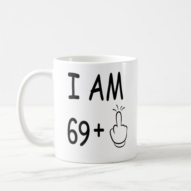 Mug   70e anniversaire, Anniversaire drôle (Gauche)