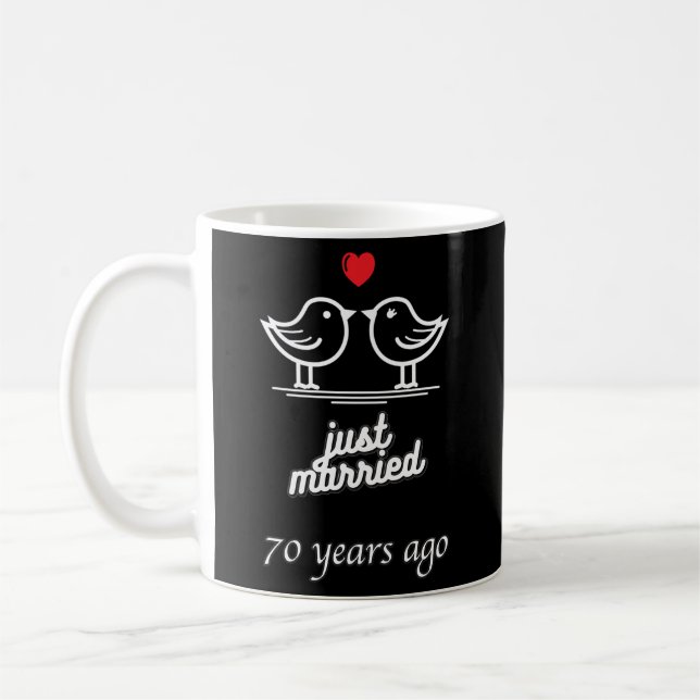 Mug 70E Anniversaire Du Mariage - Marié 70 Ans Par (Gauche)