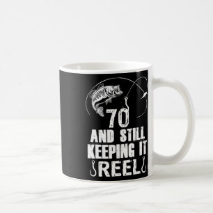Mug 70e anniversaire Pêche 70 ans vieux pêcheur Cadeau