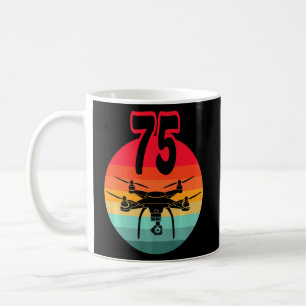 Mug 75e Anniversaire I Télécommande Rétro Drones Avec