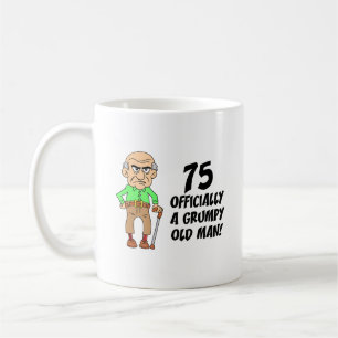 Mug 75e anniversaire officiellement Grumpy Old Man Cof